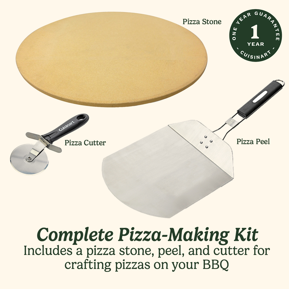 3 Piece Pizza Grilling Set, Stainless Steel