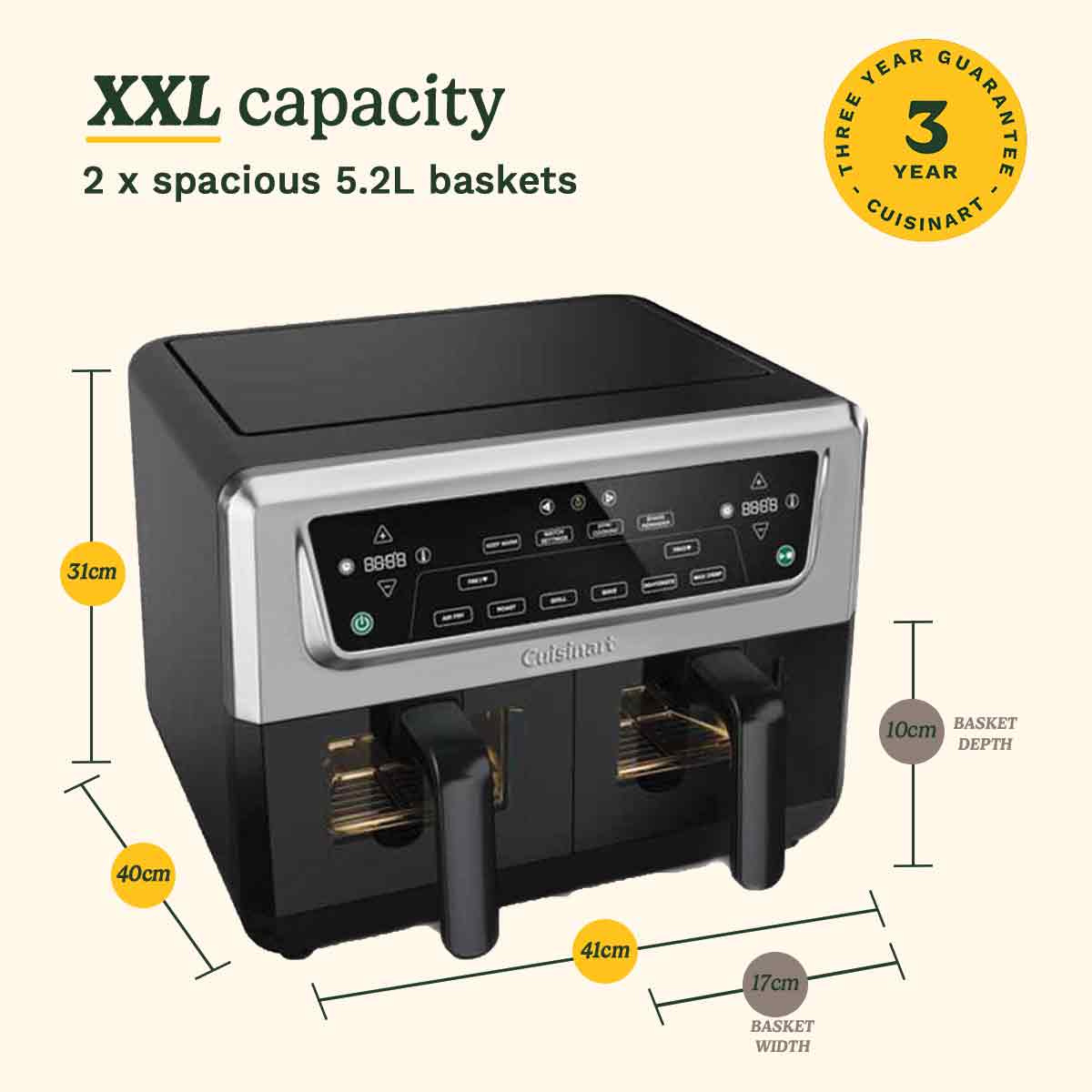 AirTwin XXL Dual Airfryer 10.4L