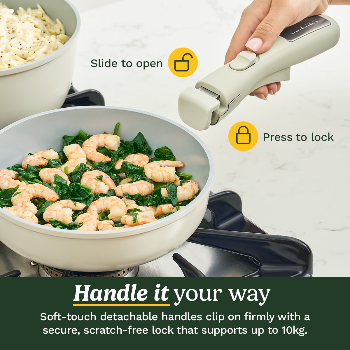 ClickSmart Non-Stick Detachable Handle Cookware (13 piece)