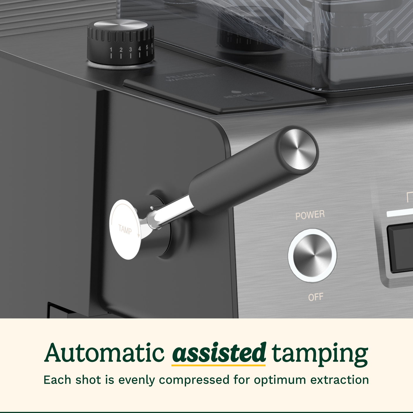 Espresso Bar™ Grind, Tamp & Brew Espresso Machine