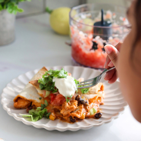 Sheet pan quesadillas