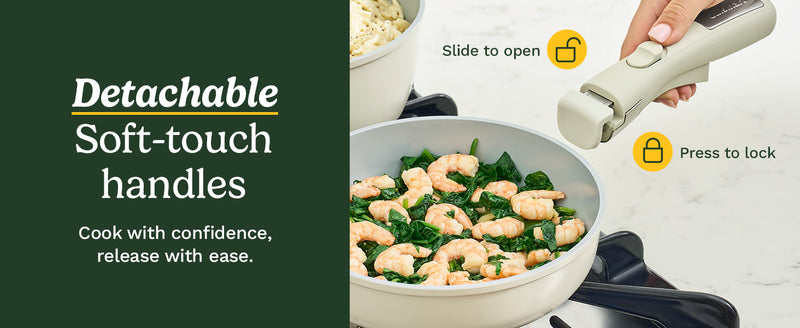 ClickSmart Non-Stick Detachable Handle Cookware (13 piece)