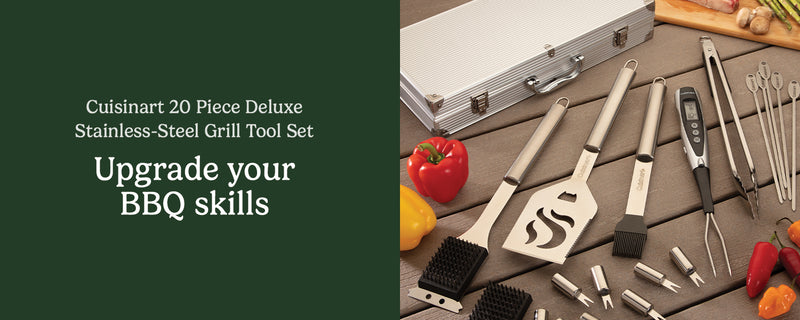Deluxe Grill Set, 20-Piece Stainless Steel