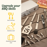Deluxe Grill Set, 20-Piece Stainless Steel
