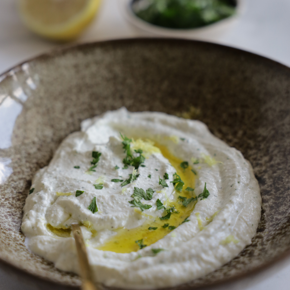 Whipped Lemon Herb Cottage Cheese