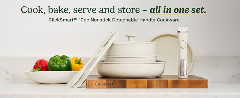 ClickSmart Non-Stick Detachable Handle Cookware (10 piece)
