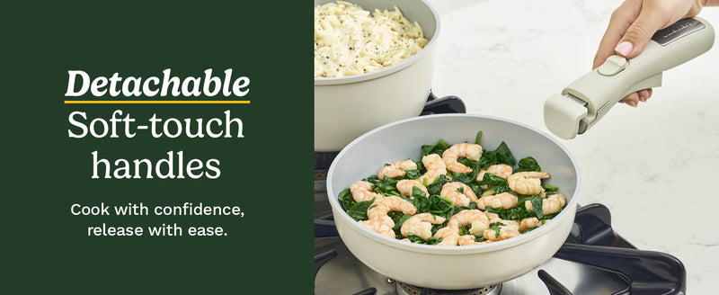ClickSmart Non-Stick Detachable Handle Cookware (10 piece)