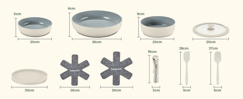 ClickSmart Non-Stick Detachable Handle Cookware (10 piece)