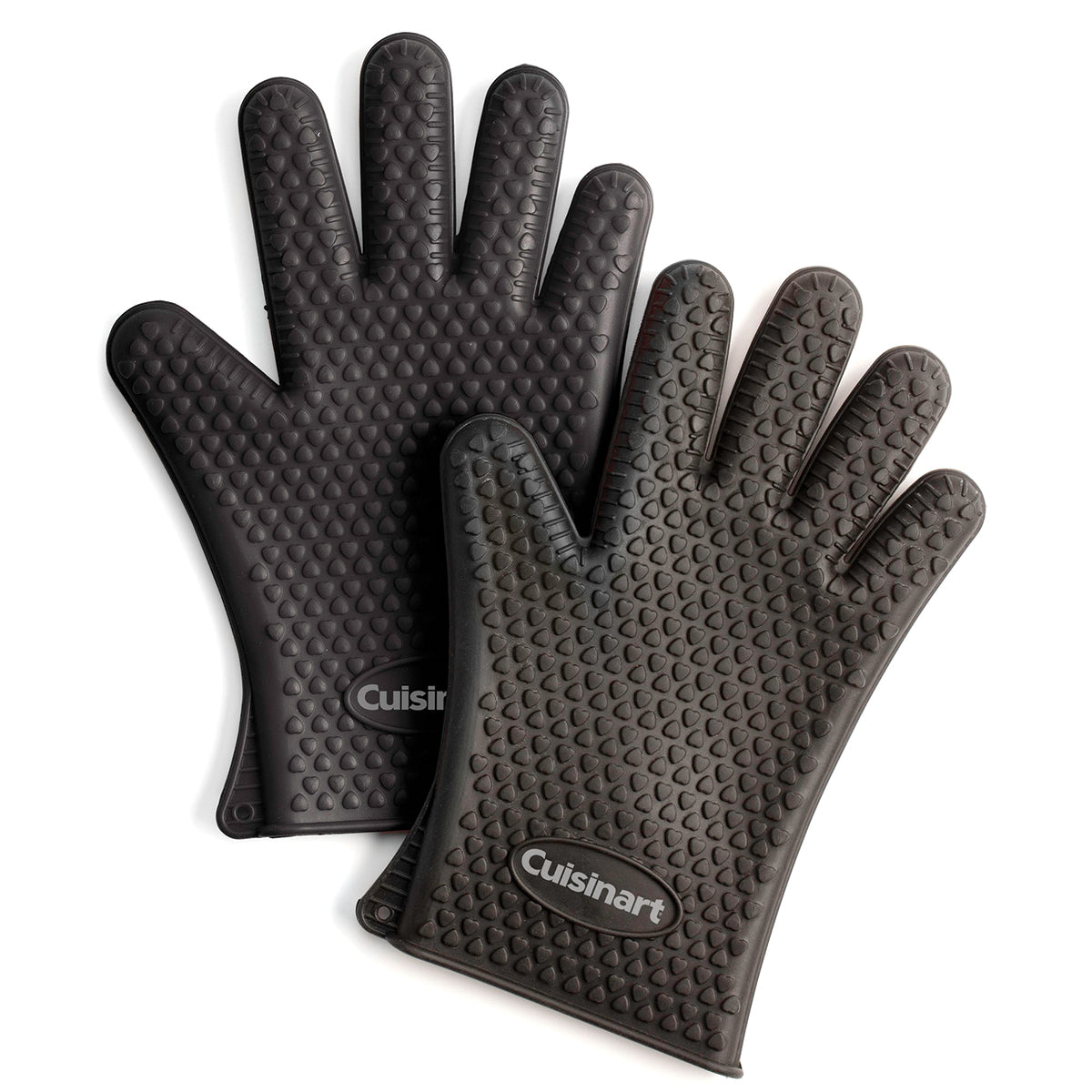 Heat Resistant Silicone Gloves, Black (2-Pack)