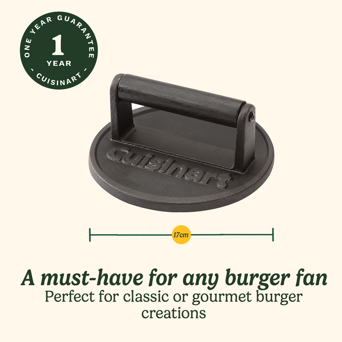 Cast Iron Smashed Burger Press