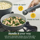 ClickSmart Non-Stick Detachable Handle Cookware (18 piece)