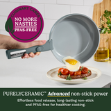 ClickSmart Non-Stick Detachable Handle Cookware (18 piece)