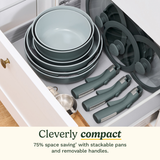 ClickSmart Non-Stick Detachable Handle Cookware (18 piece)