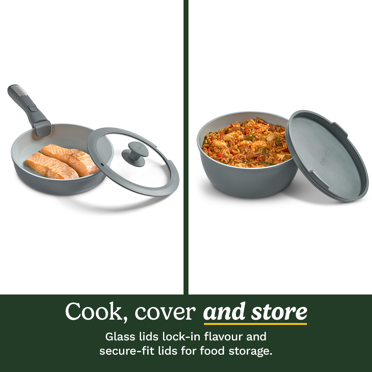 ClickSmart Non-Stick Detachable Handle Cookware (18 piece)