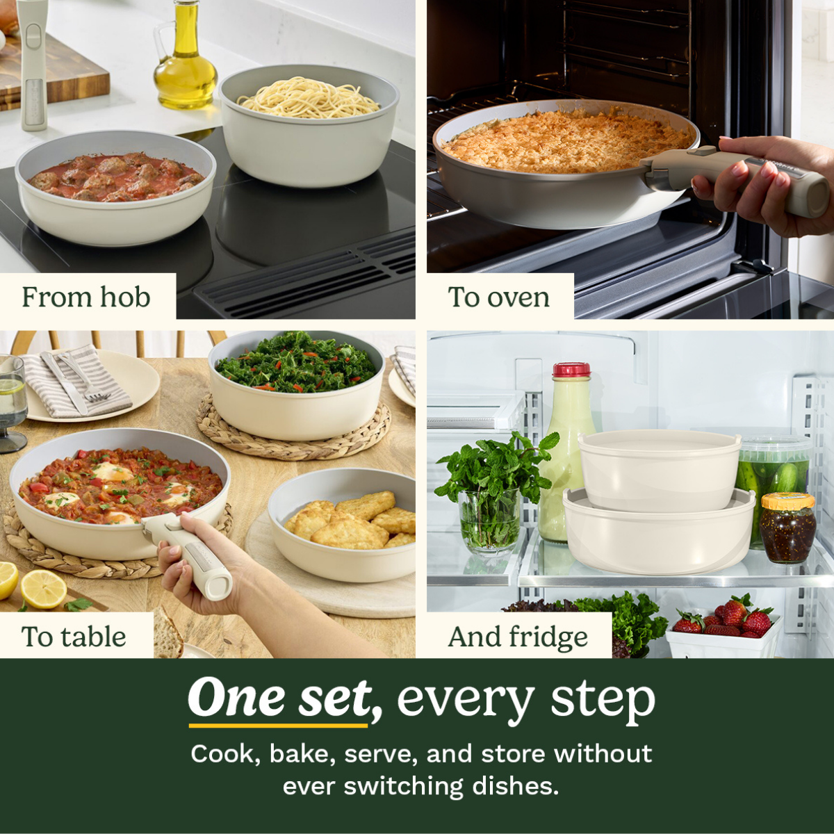 ClickSmart Non-Stick Detachable Handle Cookware (13 piece)