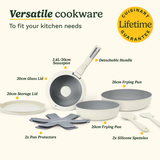 ClickSmart Non-Stick Detachable Handle Cookware (10 piece)