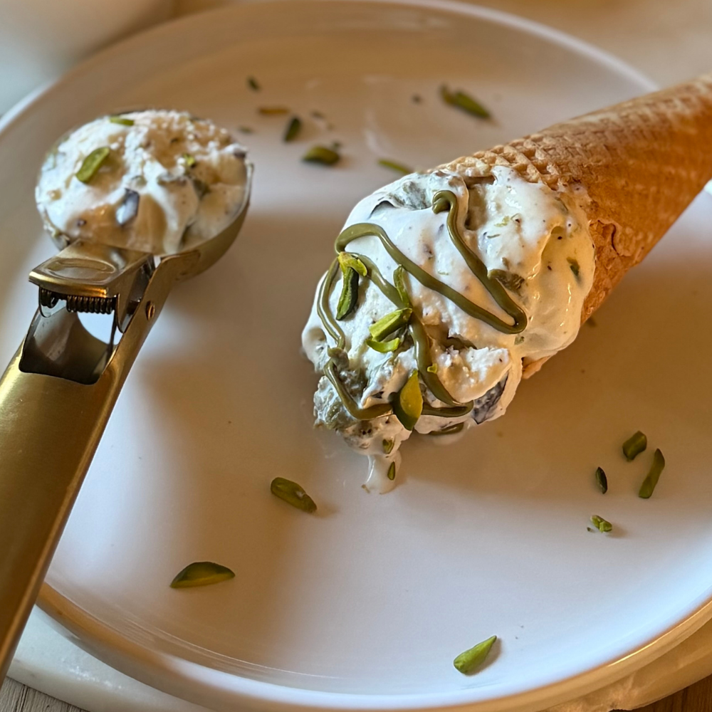 Mascarpone & Pistachio Swirl Ice Cream