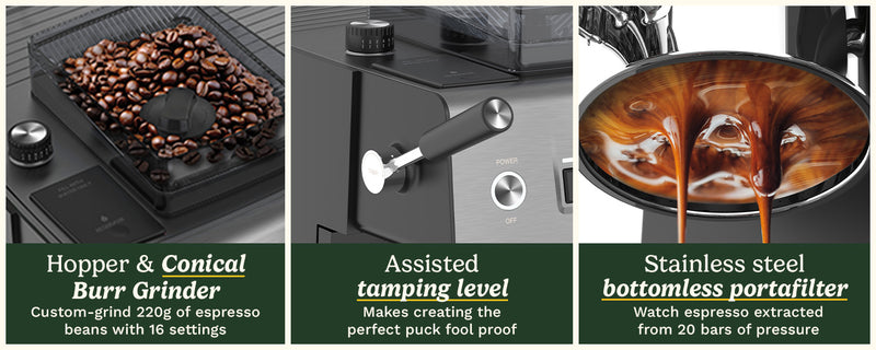 Espresso Bar™ Grind, Tamp & Brew Espresso Machine