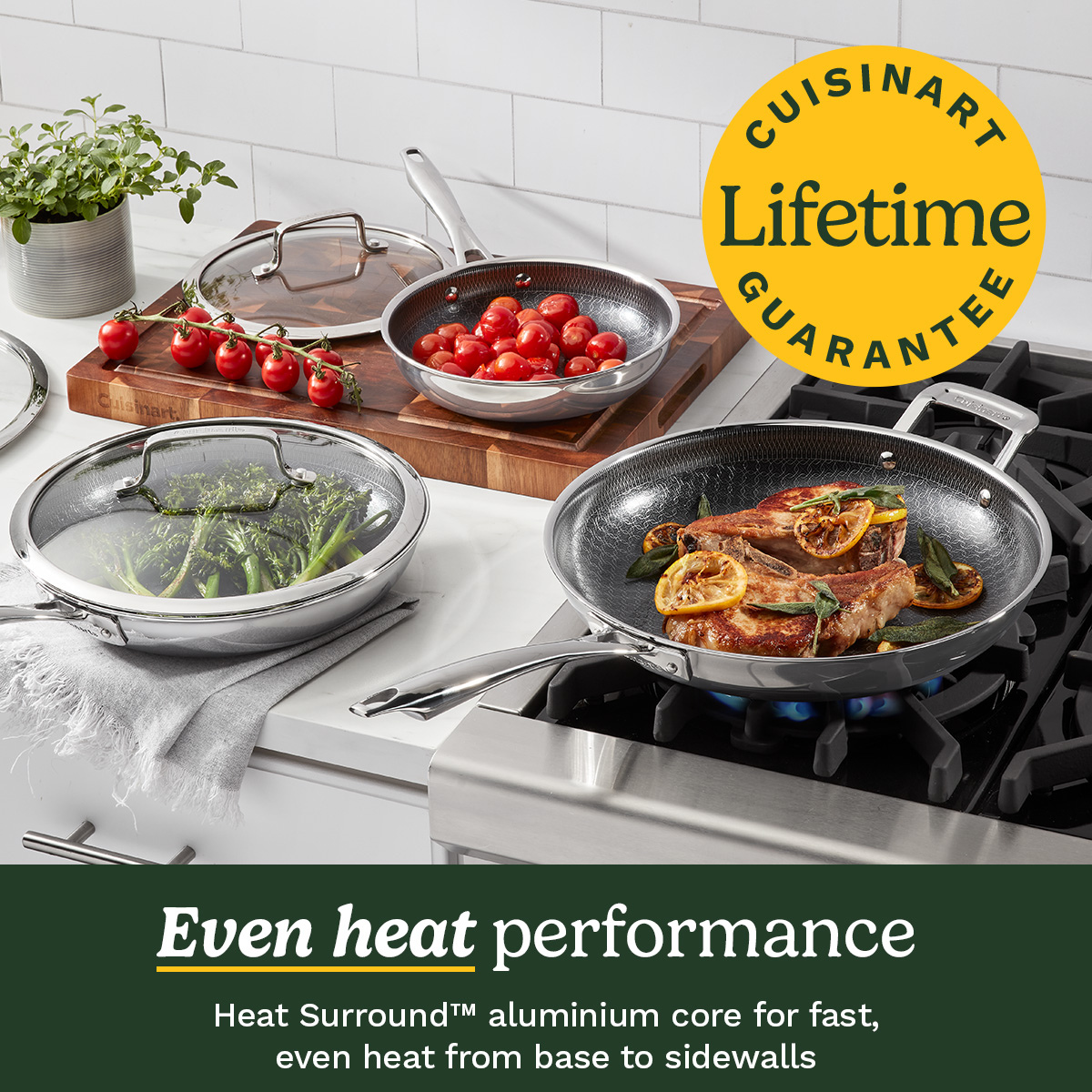 FusionElite+ Tri-Ply Stainless Steel Frying Pan Set