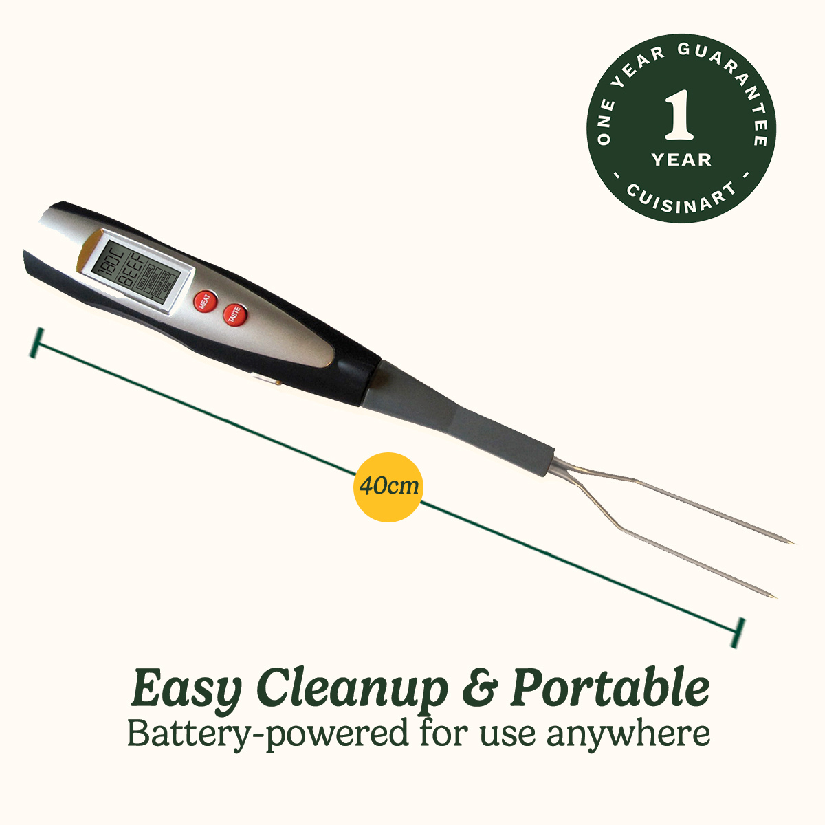 Digital Temperature Fork, Black