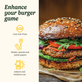 Smashed Burger Kit, Cast Iron , 6" Patty